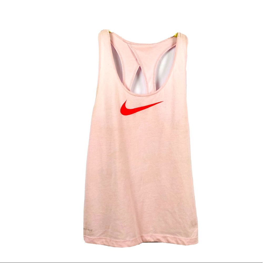 NIKE Dri-Fit Pink Swoosh Racerback Tank Top XS